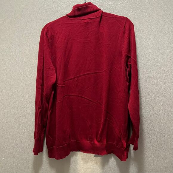 Talbots Women Pima Cotton Red Turtleneck Sweater Plus Size 3X - Picture 4 of 4